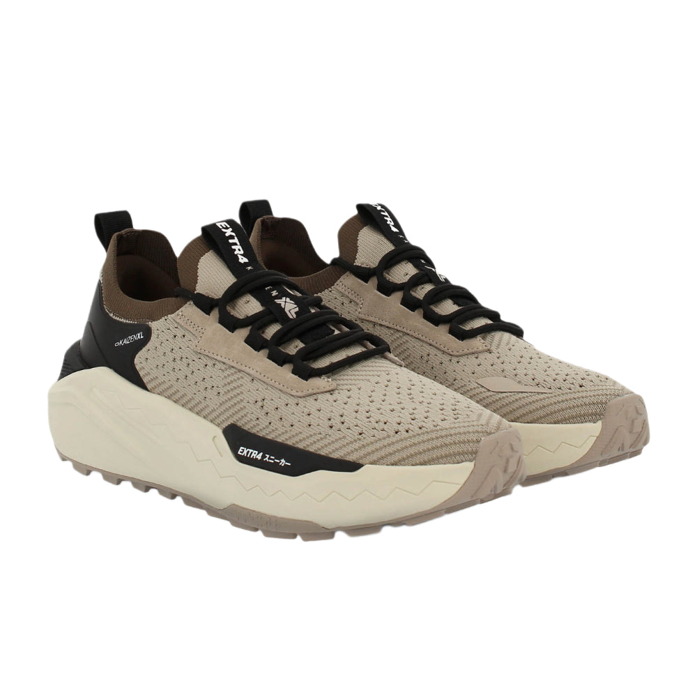 Sneakers uomo Extra beige/marrone comoda e sportiva - 1202633 CORDA