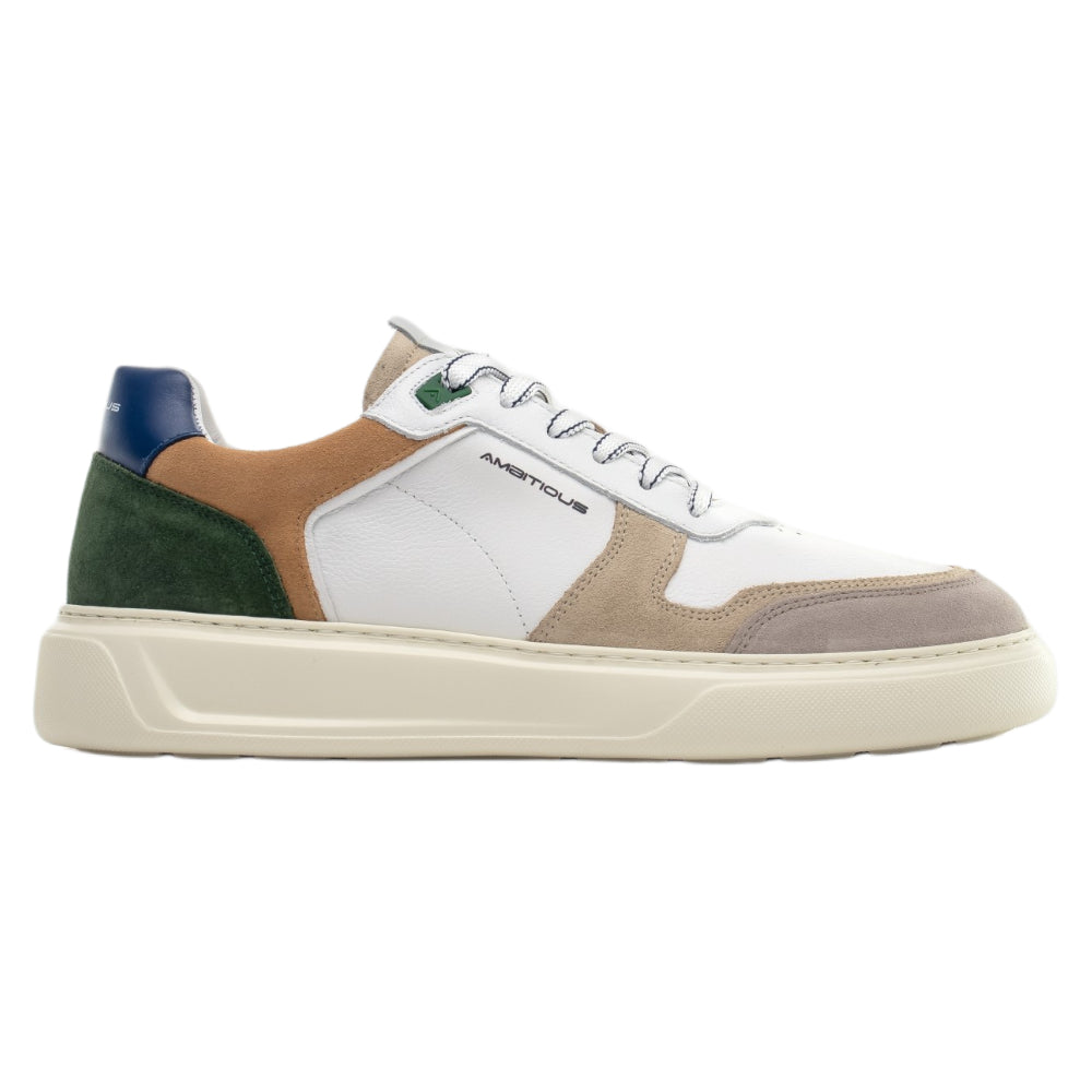 Sneakers uomo Ambitious bianca e verde casual e comoda - 13449-11201AM - BEGE/OFFWHITE/GREEN