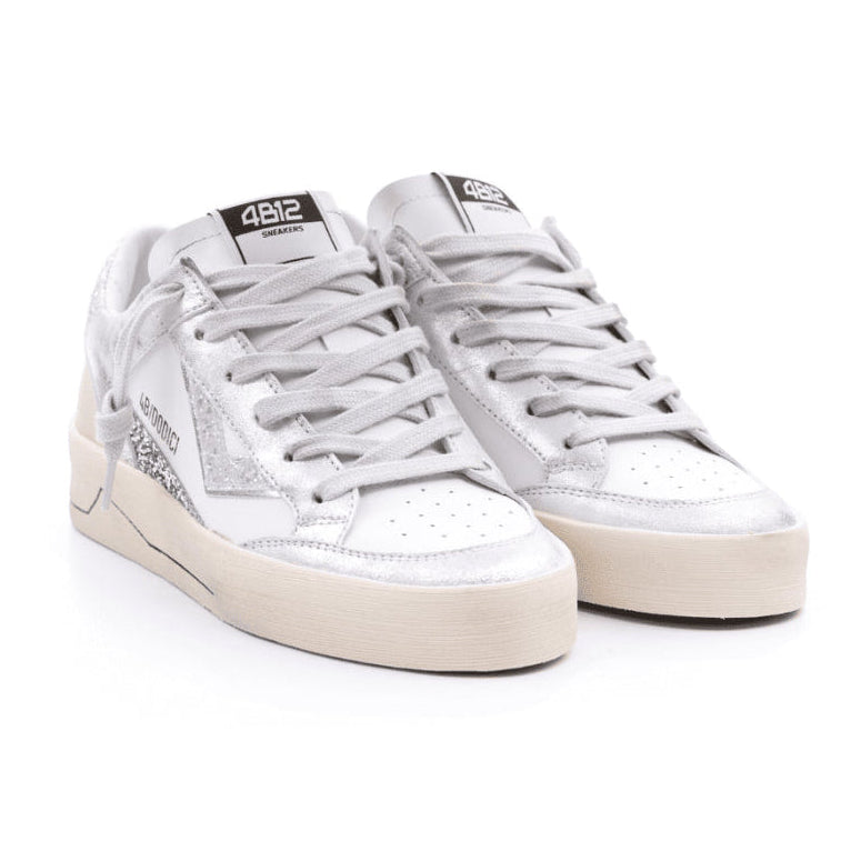 Sneakers donna bianca/argento moda - KYLE D858