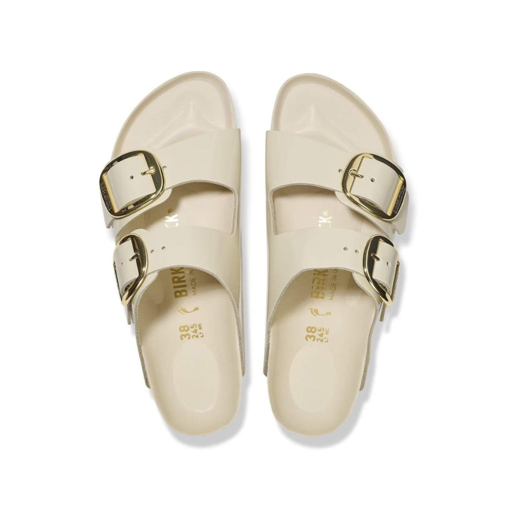Ciabatte Arizona big buckle Birkenstock high shine ecru - 1026128