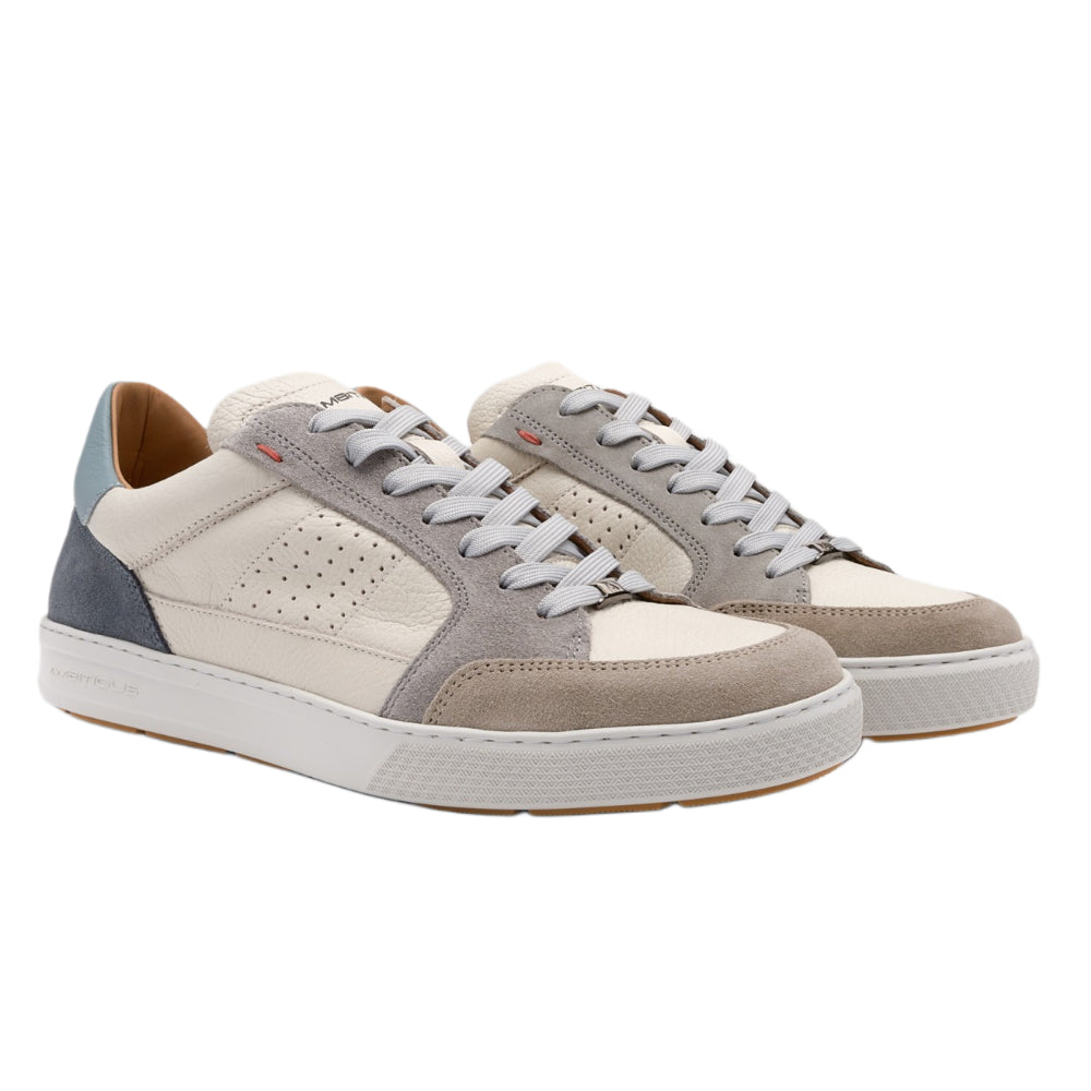Sneakers uomo Ambitious bianca e azzurra casual e comoda - 14169-11286AM OFFWHITE BLUE