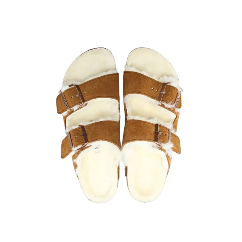Ciabatte lana Arizona Birkenstock cammello/mink - Shearling 1001135