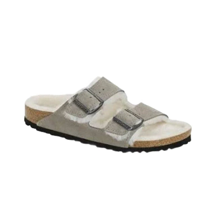 Ciabatte lana Arizona Birkenstock grigia/stone coin - Shearling 1017403