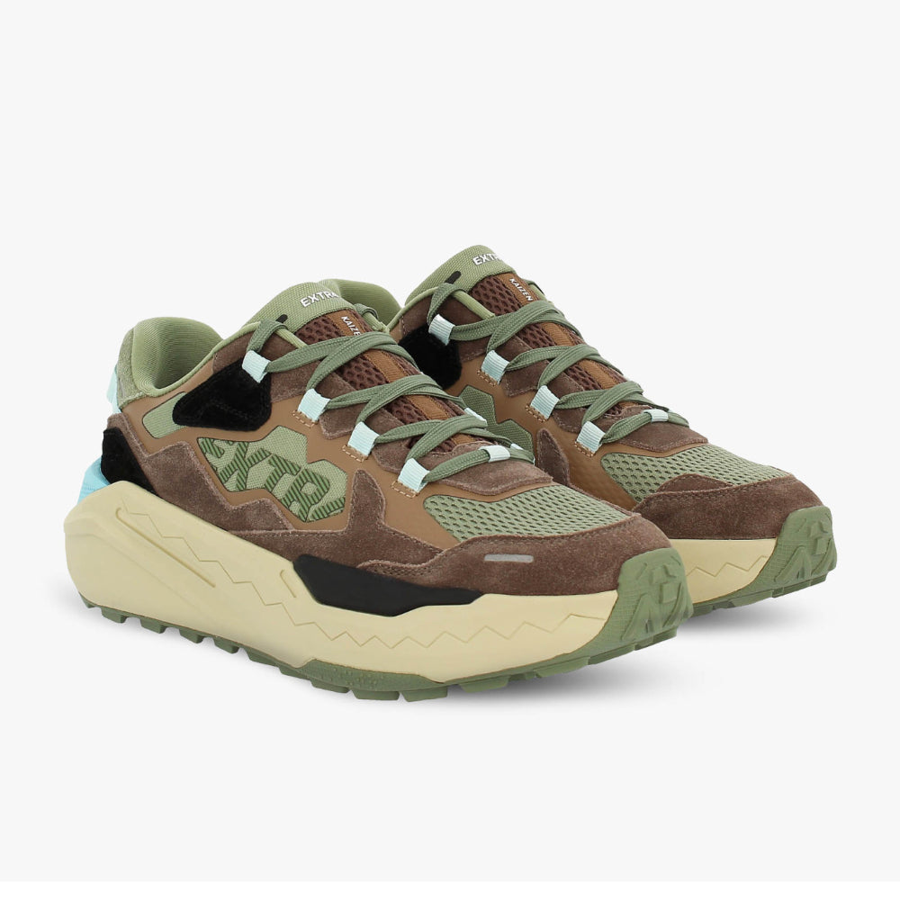 Sneakers uomo Extra beige/verde comoda e sportiva - 1202533 TORTORA/BOSCO