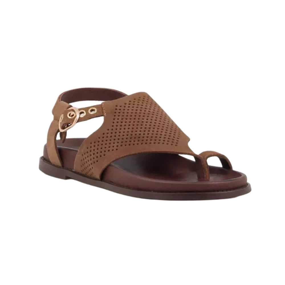 Sandali Inuovo donna marrone scamosciato morbido e alla moda - D51015 SIGARO