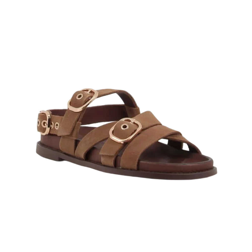 Sandali Inuovo donna marrone scamosciato morbidi e alla moda - D51006 SIGARO