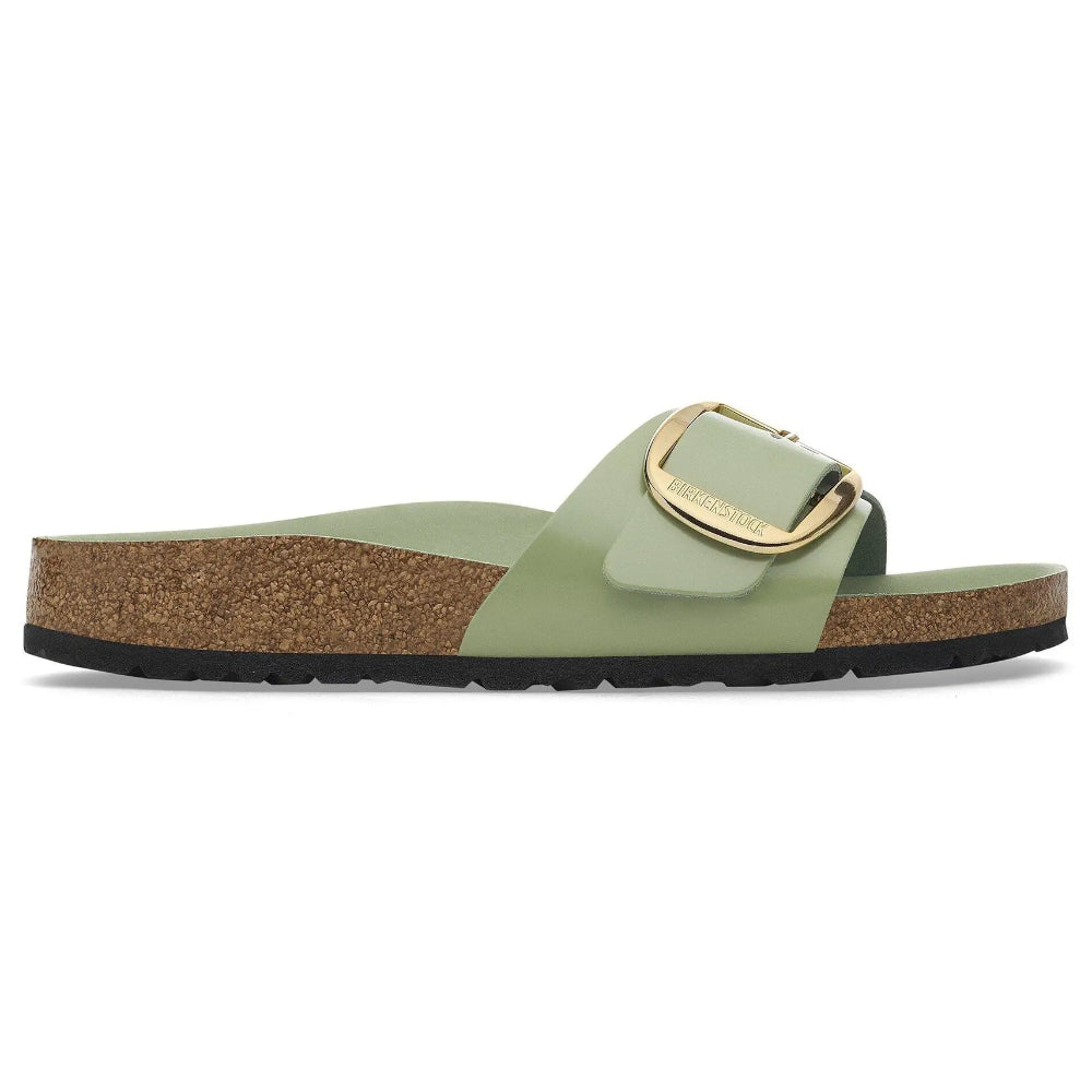 Ciabatte Madrid big buckle Birkenstock High shine verde/green tea - 1028738