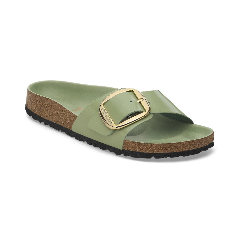 Ciabatte Madrid big buckle Birkenstock High shine verde/green tea - 1028738